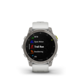 Epix Sapphire Titane Silver - Bracelet Blanc - Gps Running | Garmin