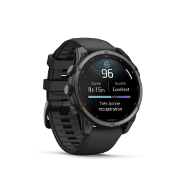 Fenix 9 47mm Titane Carbon Gray DLC /black Band - Gps | Garmin