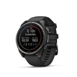 Fenix 9 47mm Titane Carbon Gray DLC /black Band - Gps | Garmin