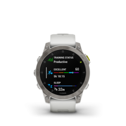 Epix Sapphire Titane Silver - Bracelet Blanc - Gps Running | Garmin