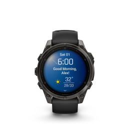 Fenix 8 47mm Amoled Titane Carbon Gray Dlc - Gps Running | Garmin
