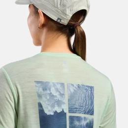 T-shirt Femme X Pow Merino Tencel Ambrosia - Tee Shirt Mc | Odlo