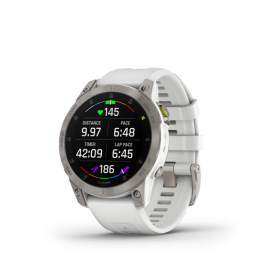 Epix Sapphire Titane Silver - Bracelet Blanc - Gps Running | Garmin