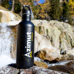 Gourde Acier 1l Noir Mat - Gourde Rigide | Azimut Outdoor