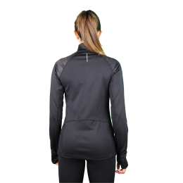 Ladies Fleece 1/2 Zip Top Trail+ Black | Impulse Outdoor