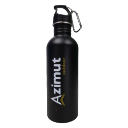 Gourde Acier 1l Noir Mat - Gourde Rigide | Azimut Outdoor