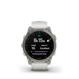 Epix Sapphire Titane Silver - Bracelet Blanc - Gps Running | Garmin