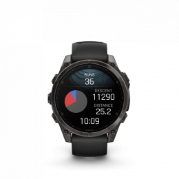 Fenix 8 47mm Amoled Titane Carbon Gray Dlc - Gps Running | Garmin