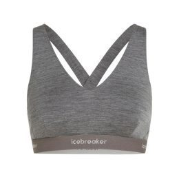 W Mer 125 Cool-lite Sprite Racerback Bra Gristone Heather | Icebreaker