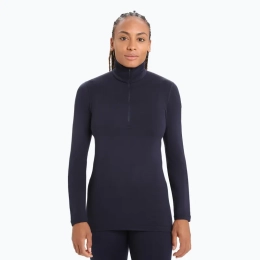 T-shirt 260 Tech Ls Half Zip Femme Midnight Navy | Icebreaker