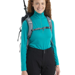 T-shirt Femme 200 Oasis Ls Half Zip Flux Green | Icebreaker