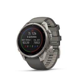 Fenix 9 Pro 47mm Solar Inreach Titane Pebble Silver Grey Band - Gps | Garmin