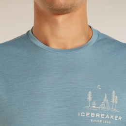M Mer 150 Tech Lite Ss T-shirt Peaceful Pass Flint Blue - Tee Shirt Mc
