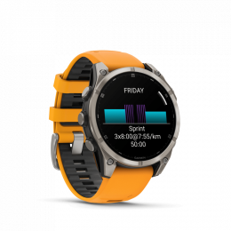 Fenix 8 47mm Amoled Sapphire Titane  Graphite - Gps Running | Garmin