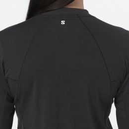 T-Shirt Femme Sense Merino Deep Black - Tee Shirt Ml | Salomon