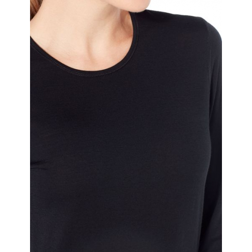 W 200 Oasis Ls Crewe Black - Tee Shirt Ml | Icebreaker