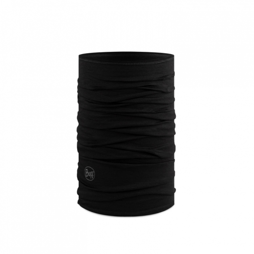 TOUR DE COU MERINO LIGHT WEIGHT SOLID BLACK