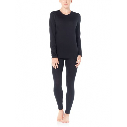 W 200 Oasis Ls Crewe Black - Tee Shirt Ml | Icebreaker