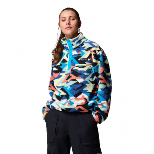 Polaire Femme Helvetia II Printed Cropped Compass Blue Reflections