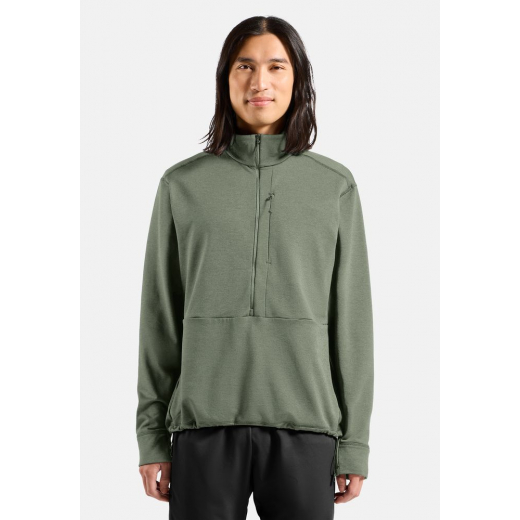 Polaire Grid Fleece 1/2 Zip Shadow Melange