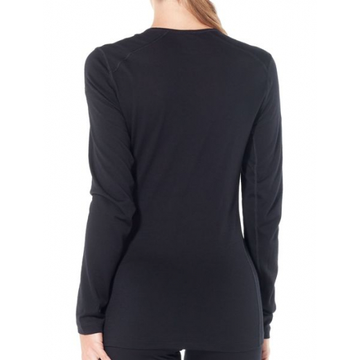 W 200 Oasis Ls Crewe Black - Tee Shirt Ml | Icebreaker