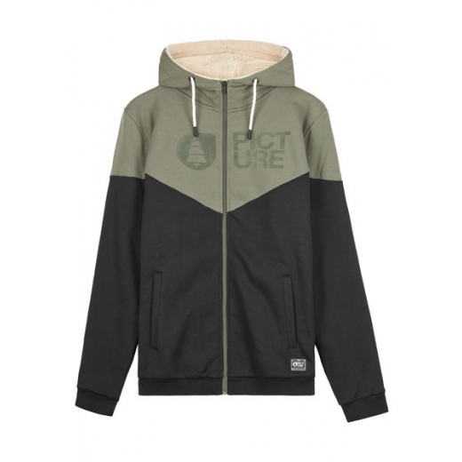 Sweat Basement Plush Zip Hoodie Dusty Olive