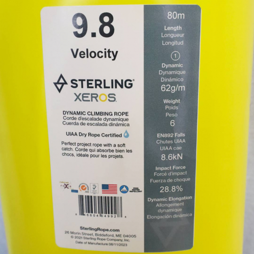 Velocity 9,8mm Blue Xeros 80m