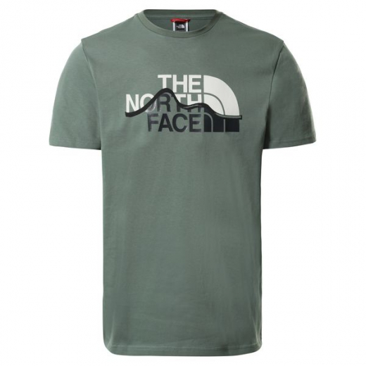 T-shirt Mountain Line Laurel Wreath Green