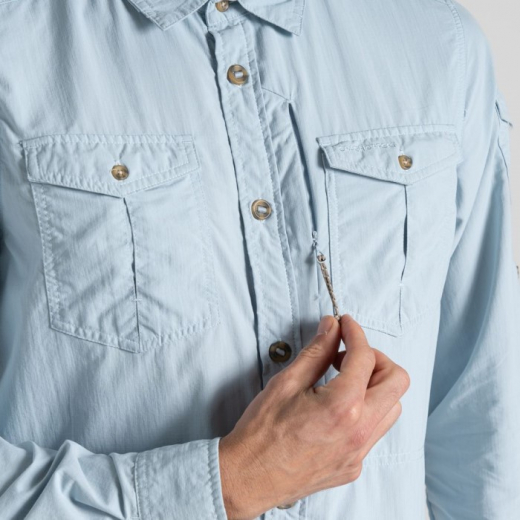 Nosilife Adventure Long Sleeved Shirt Iii Niagara Blue - Chemise