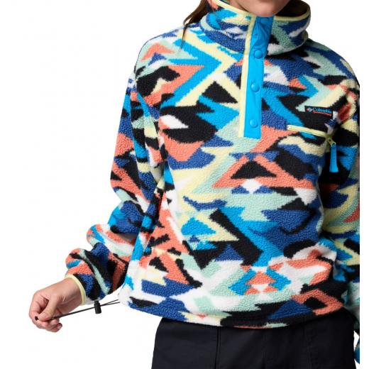 Polaire Femme Helvetia II Printed Cropped Compass Blue Reflections