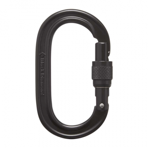 Oval Keylock Screwgate Black