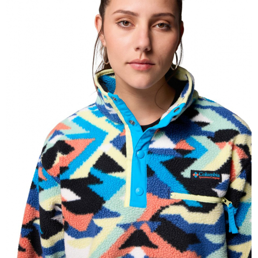 Polaire Femme Helvetia II Printed Cropped Compass Blue Reflections