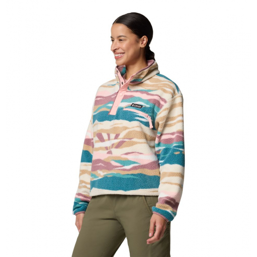 Polaire Femme Helvetia II Printed Cropped River Blue