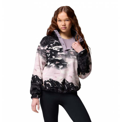 Polaire Femme Helvetia II Printed Cropped Shale Purple Sisters