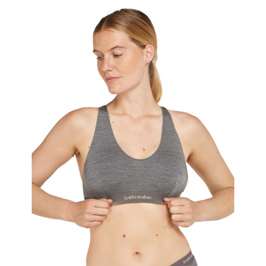 W Mer 125 Cool-lite Sprite Racerback Bra Gristone Heather - Brassiere