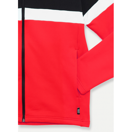 Polaire Full Zip Red Black White