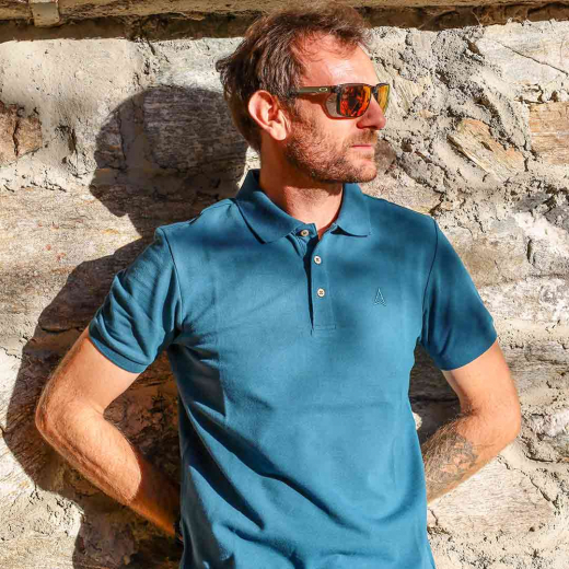 T-Shirt Lifestyle Polo Piqué Explore Blue