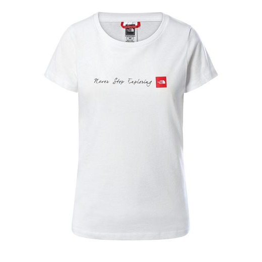 T-shirt Femme Neverstopexploring Tee White Red