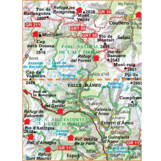 Valls D'aneu - Mont Valier - Mont-roig - Vall De Montgarri - Cartes