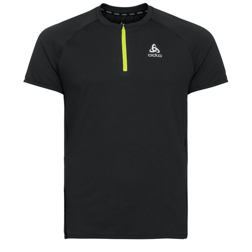 T-shirt Axalp Trail S/s 1/2 Zip Black Evening Primrose