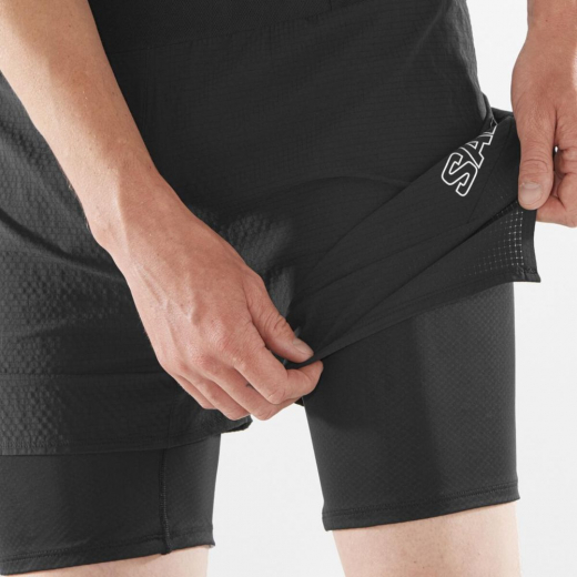 Sense 2in1 Shorts Deep Black - Short | Salomon