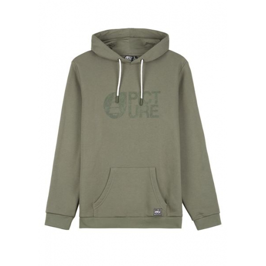 Sweat Basement Flock Hoodie Dusty Olive