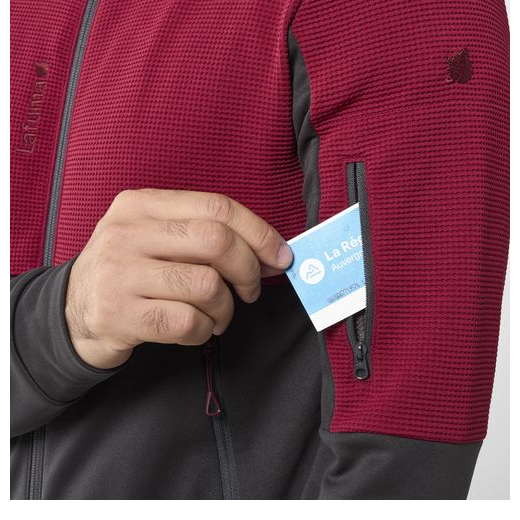 Polaire Track F-zip Pomegranate