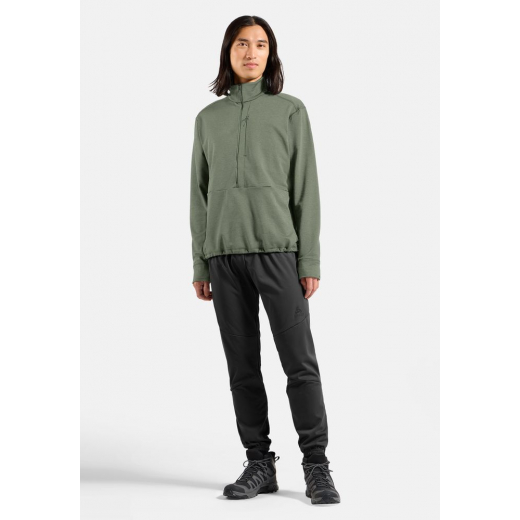 Polaire Grid Fleece 1/2 Zip Shadow Melange