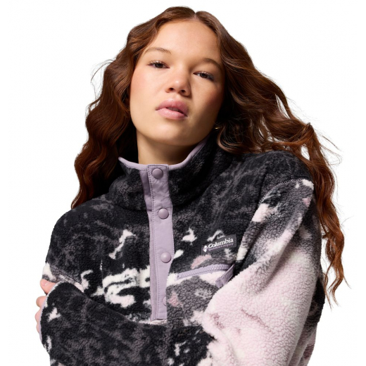 Polaire Femme Helvetia II Printed Cropped Shale Purple Sisters