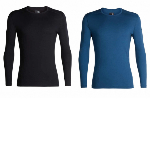 M 200 Oasis Ls Crewe Black - Tee Shirt Ml | Icebreaker