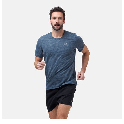 T-shirt Run Easy Linencool Crew Blue