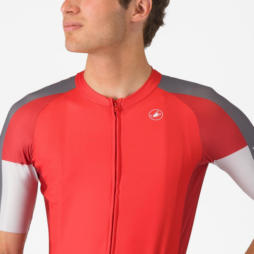 Maillot Entrata 6 Red Smoky Gray Silver Gray
