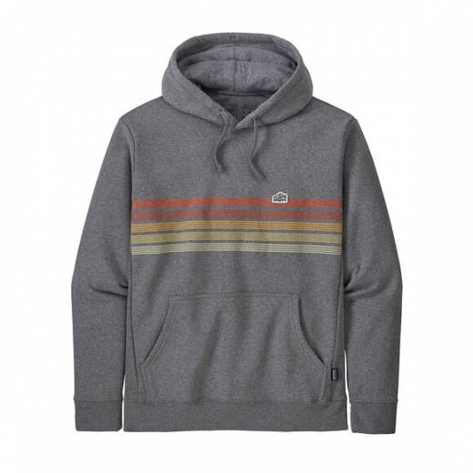 Sweat Line Logo Ridge Stripe Uprisal Hoody Gravel Heather