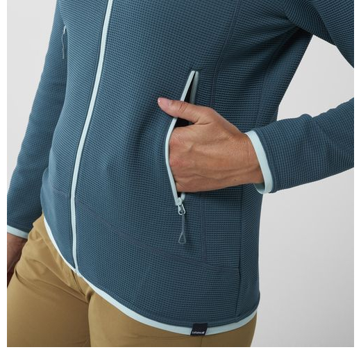 Polaire Track Light F-zip Femme Ink Blue